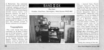 Ken Lancaster's equipment in Short Wave Magazine January 1988